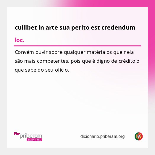 Significado de cuilibet in arte sua perito est credendum